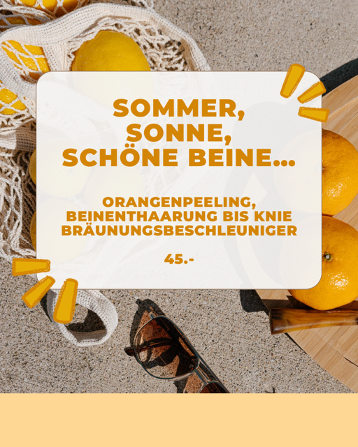Orange Beige and White Modern Sommer Sale Instagram Post